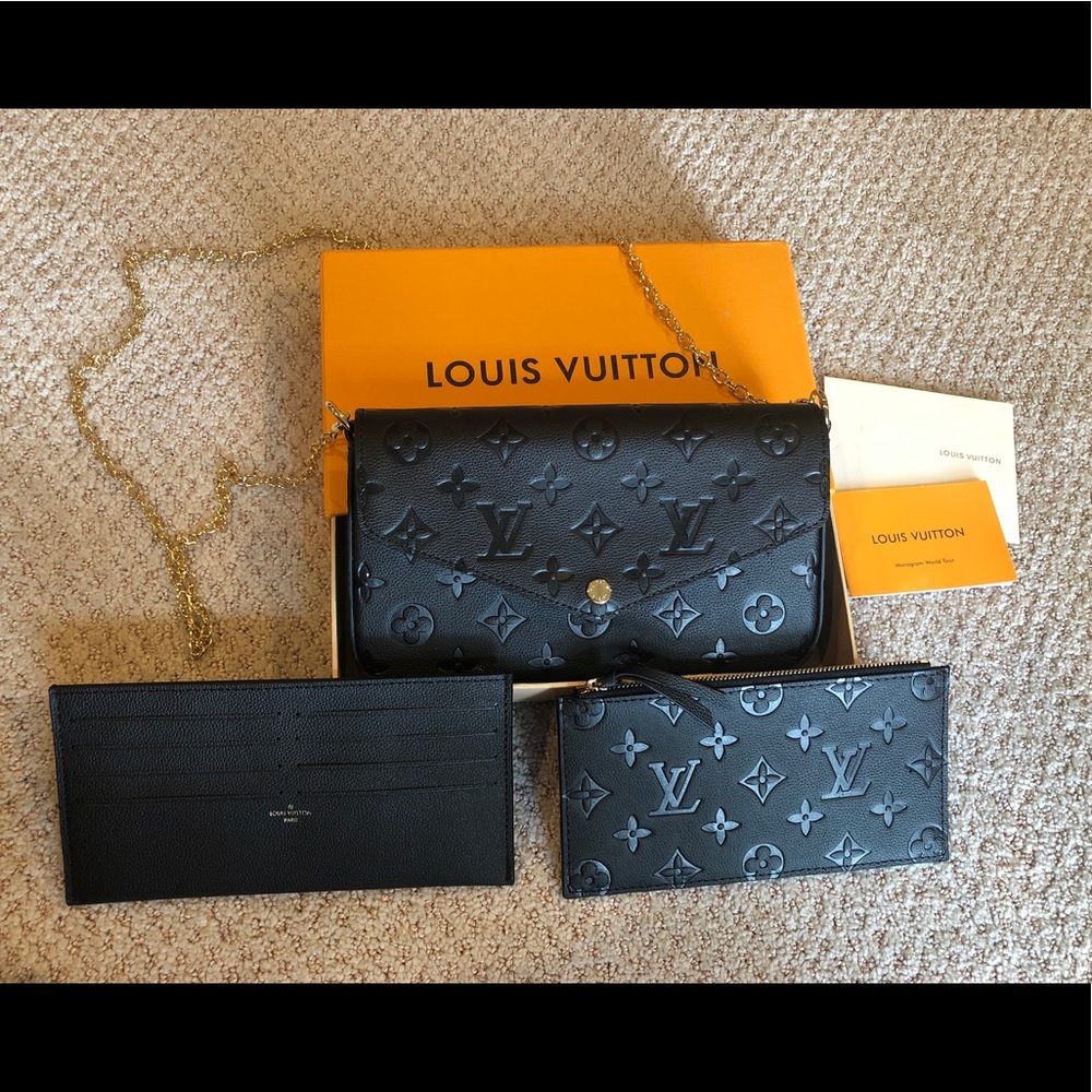 Faux Louis Vuitton Black Purse